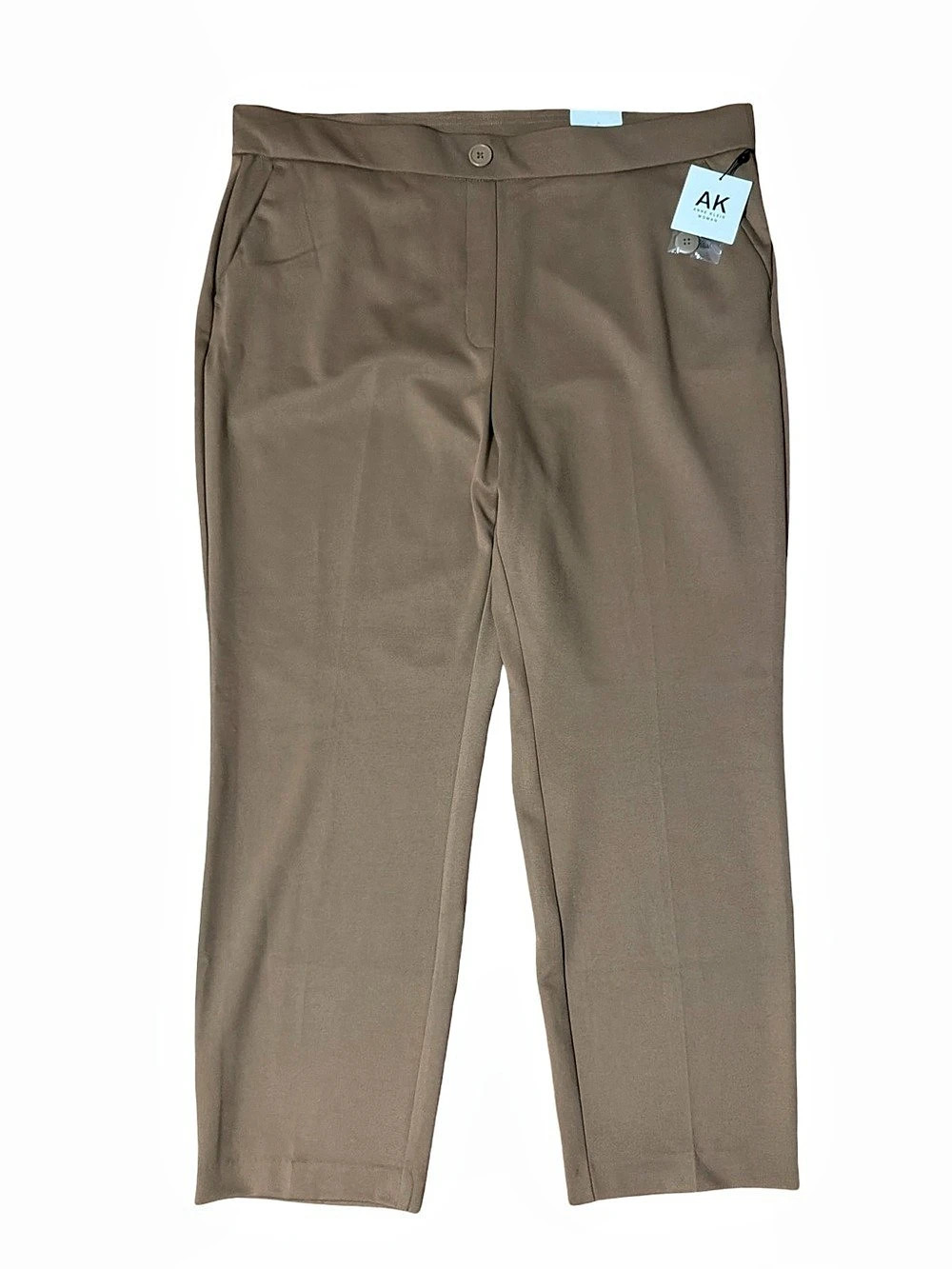 Anne Klein Brown Trousers Straight Leg-Size 2X